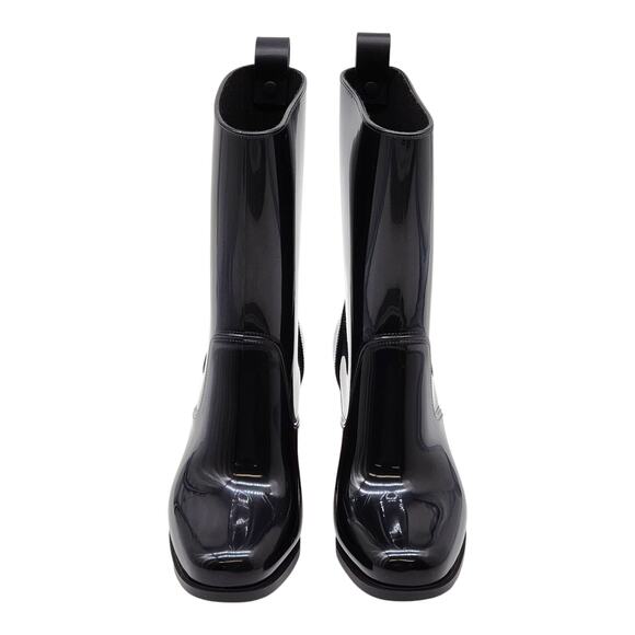 Christian Louboutin Loubirain PVC Rubber Women's Rain Boots Black EU 34 US 4 NWB - Picture 4 of 9